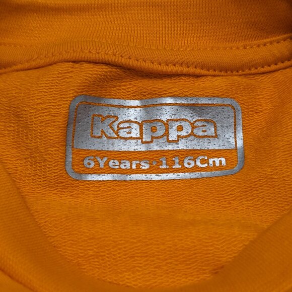 Kappa Unisex Crew Neck Orange with Black Pullover Loopknit  Sweatshirt NWOT - Picture 9 of 11